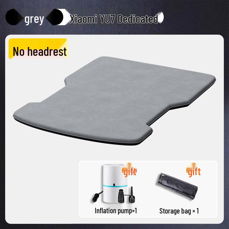 Blue Grid Rabbit Inflatable Car Mattress for Xiaomi YU7 Rear Seats