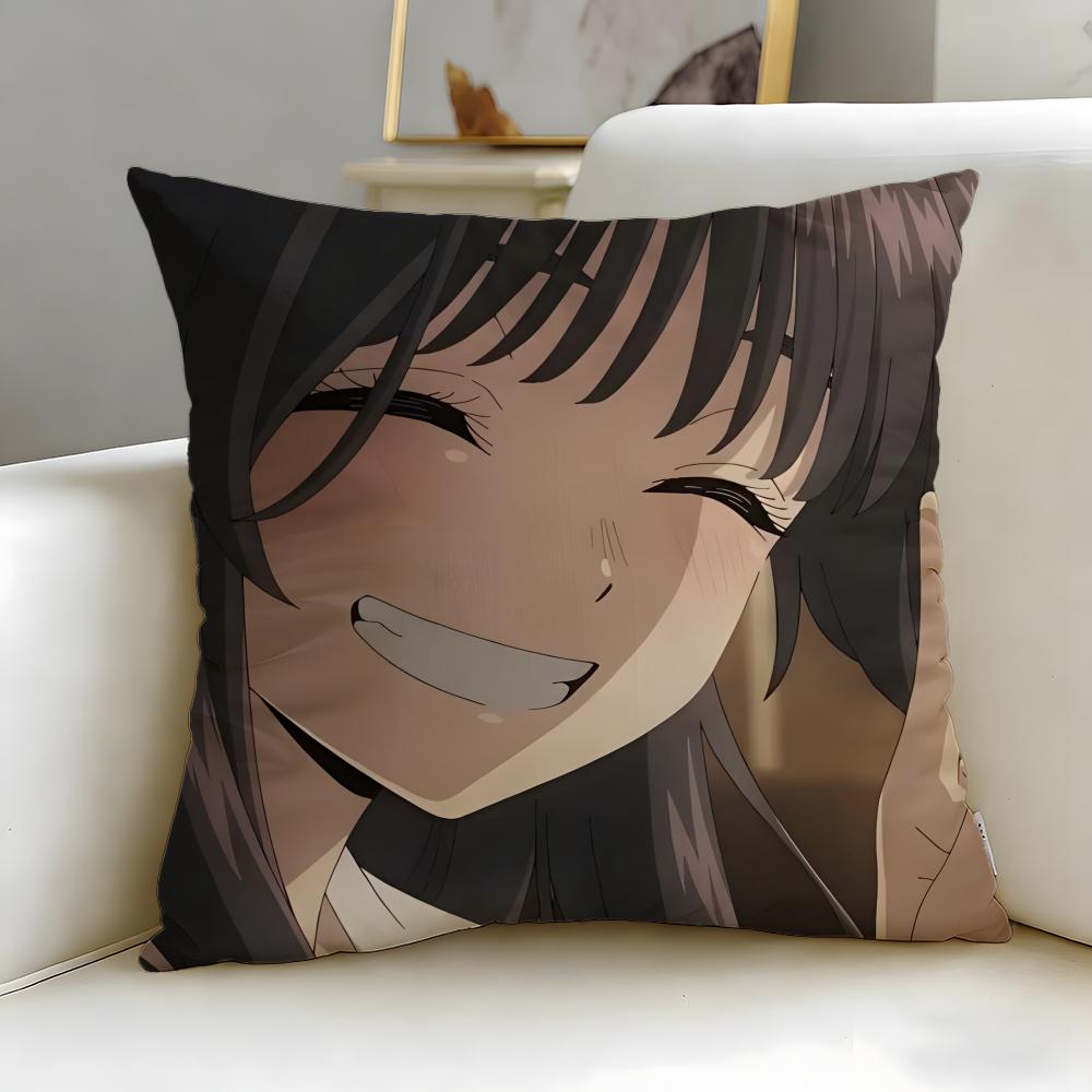 popular anime character Kaoruko Waguri Cushion Cover Soft & Easy-Wash Pillow Case – Versatile for Couch, Bed, Travel and Office