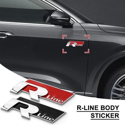 מדבקות תלת מימד קישוט סמל R-line לפגוש קדמי אחורי תא מטען לרכב עבור פולקסווגן גולף 4 6 7 GTI טיגואן פאסאט B5 B6 B7 ג'טה