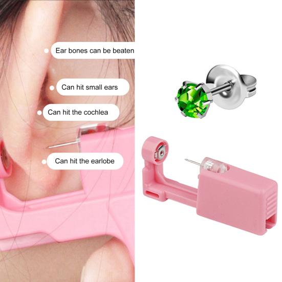 Disposable Good Looking Ear Piercer Stainless Steel Painless Sturdy Ear Piercing Device Body Piercing Jewelry