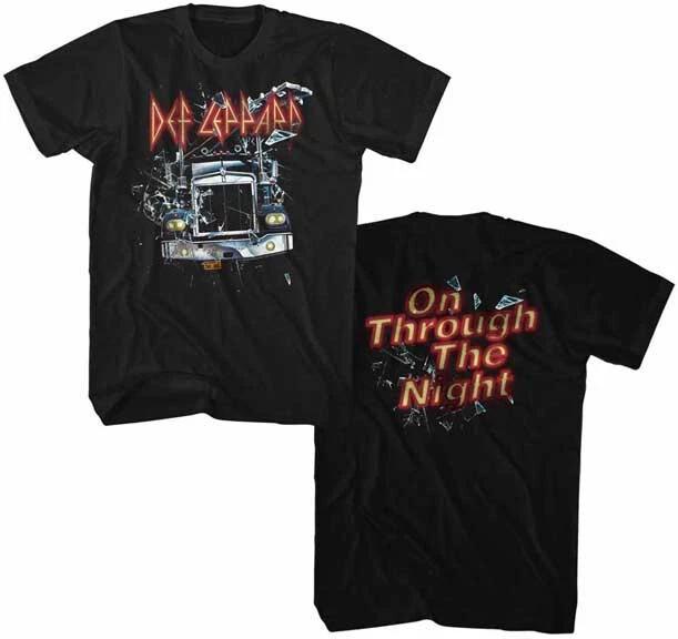 Def Leppard On Through The Night Shattered Glass Men s T Shirt Band Merch 2XL