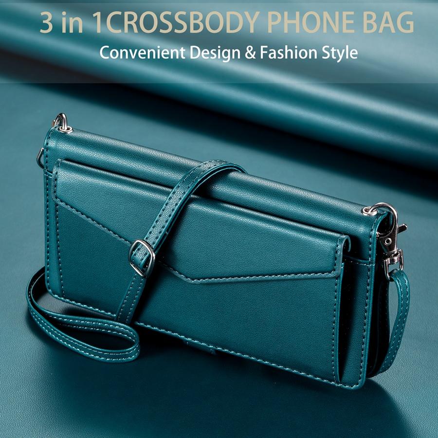 Dual Layer Card Slots Photo Frame Wallet Case for OPPO VIVO Huawei Honor Moto OnePlus LG Nokia Sony Flip Cover with 2 Lanyards