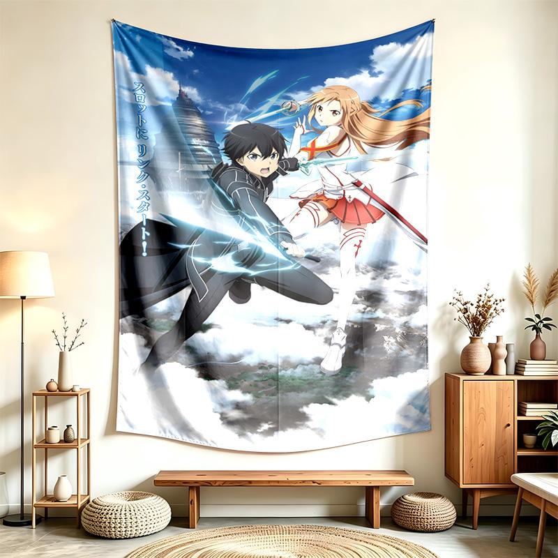 Sword Art Online (14) Tapestry Suitable For Decorating Homes Dorms And Bedrooms Soft To The Touch And A Perfect Gift For Friends And Family