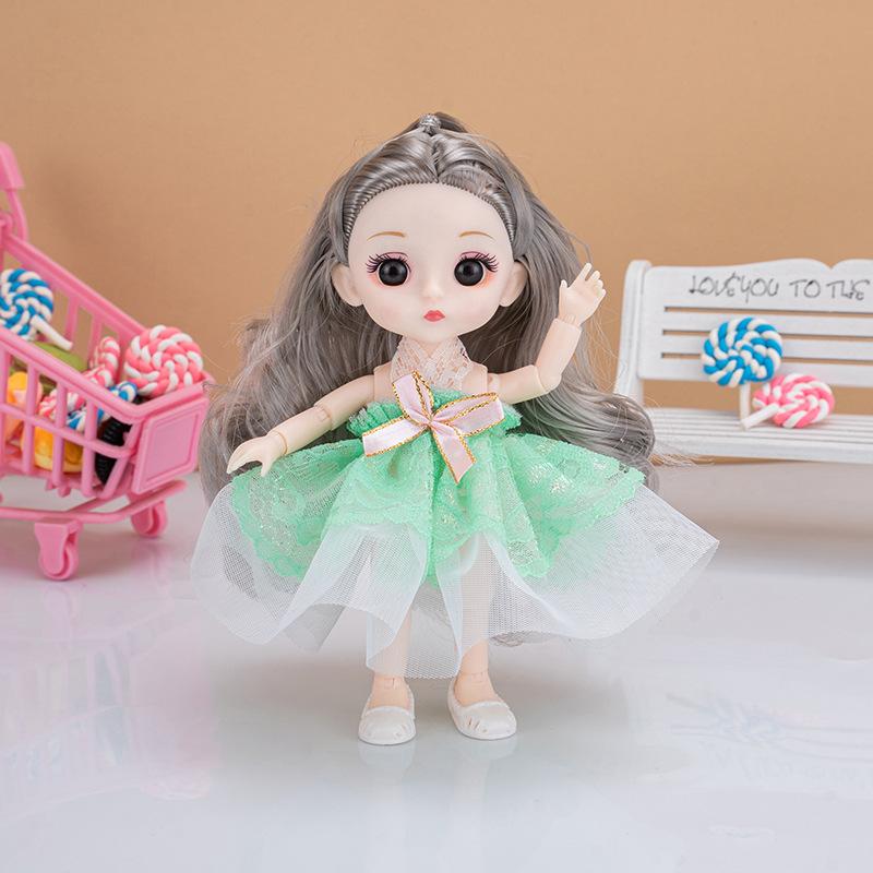 16cm Doll Set Dress Up Girl Toy Princess Doll Play House Birthday Gift Accessories