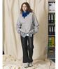 BETWEEN A AND B Raglan String Brushed Sweatshirt [Melange Gray]