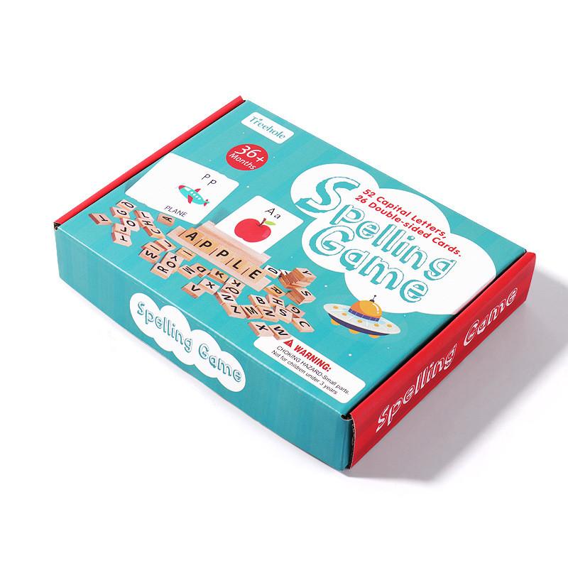 Wooden Alphabet Word Building Game Educational Toy For Early Learning