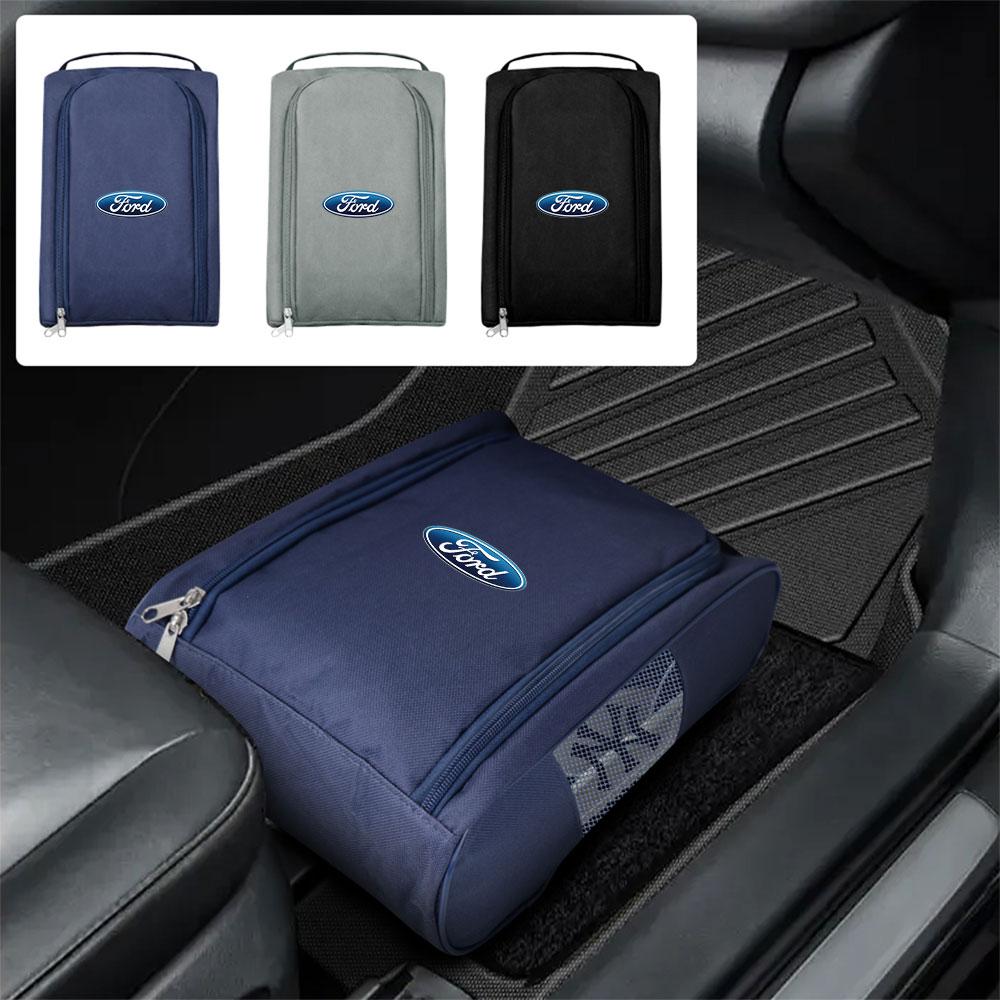 BAYN7 For Ford Focus Mondeo Max Fusion Ranger Mustang Kuga Car Logo Shoes Storage Bag Organizer Decoration Auto Interior Accessories