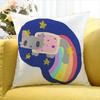 Cute Rainbow Nyan Cat World Various Sizes Square Pillow Case For Car Home Bedchamber Decor