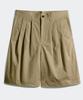 PERSTEP Dane Three-Tuck White Cotton Half Pants Beige Hysp4556
