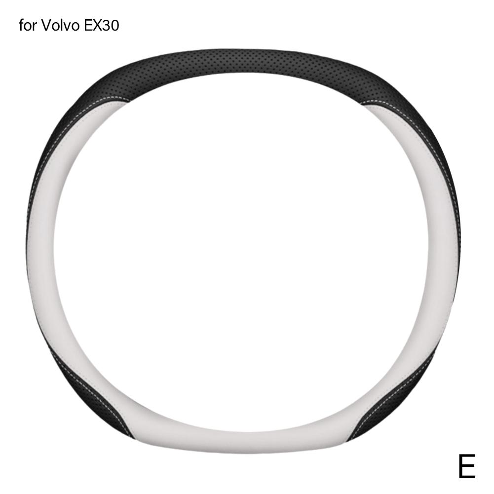 Für Volvo EX30 Auto-Lenkradbezug, Innenausstattung, Autozubehör, Leder, atmungsaktiv, rutschfest, bequemer Lenkradbezug