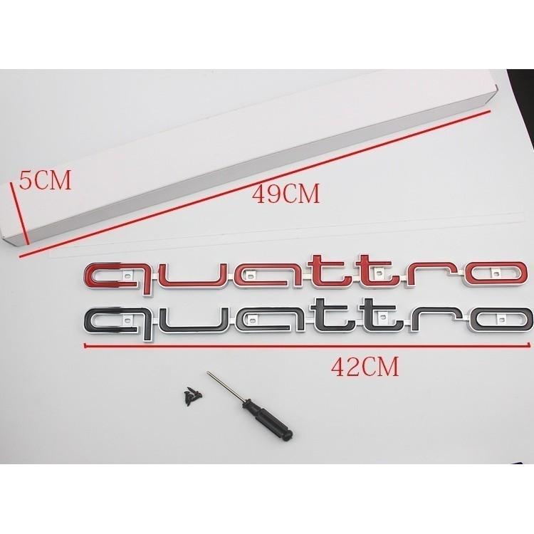 2026 Quattro Logo Emblem Badge Car 3D Stickers ABS Front Grill Lower Trim For Audi A4 A5 A6 A7 RS5 RS6 RS7 Q3 Car Accessories