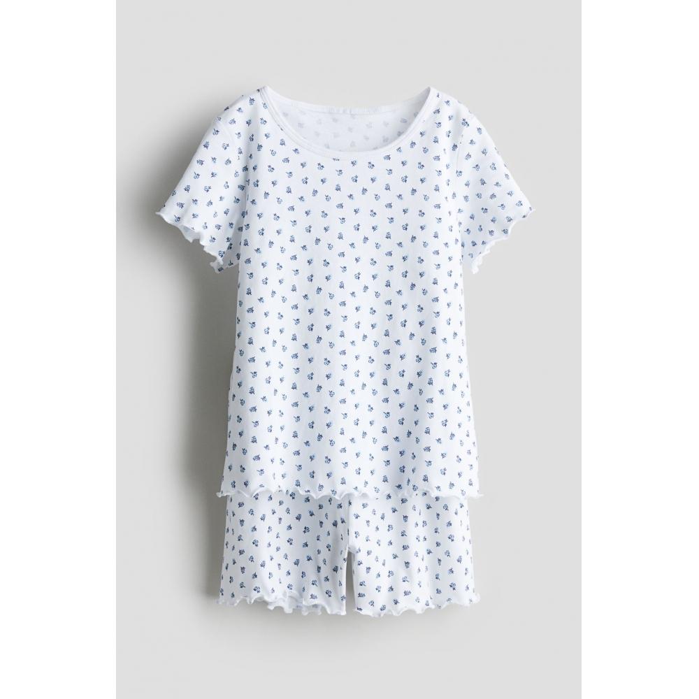 

Пижама HM Pointel с белым цветочным узором