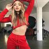 Sets Damen Jogginganzug Oberteile Unterteile Mode Langarm Lockerer Pullover Sportbekleidung