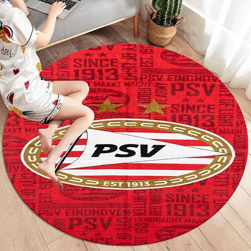 Philips Sport Vereniging Round Area Rug,Carpet Rug for Living Room Bedroom Sofa Playroom Decor,Non-slip Floor Mat