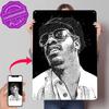 Stevie Wonder Personalisiertes D Texturiertes Metallposter Wandkunst Blechschild für Dekoration Raumdekoration Gaming Haus Benutzerdefinierte Platte