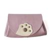 Small Coin Purse with Cat Paw Print Made In Compact, Mini, Pocket, Design, Japan, COIN1-CAT (Lavender)