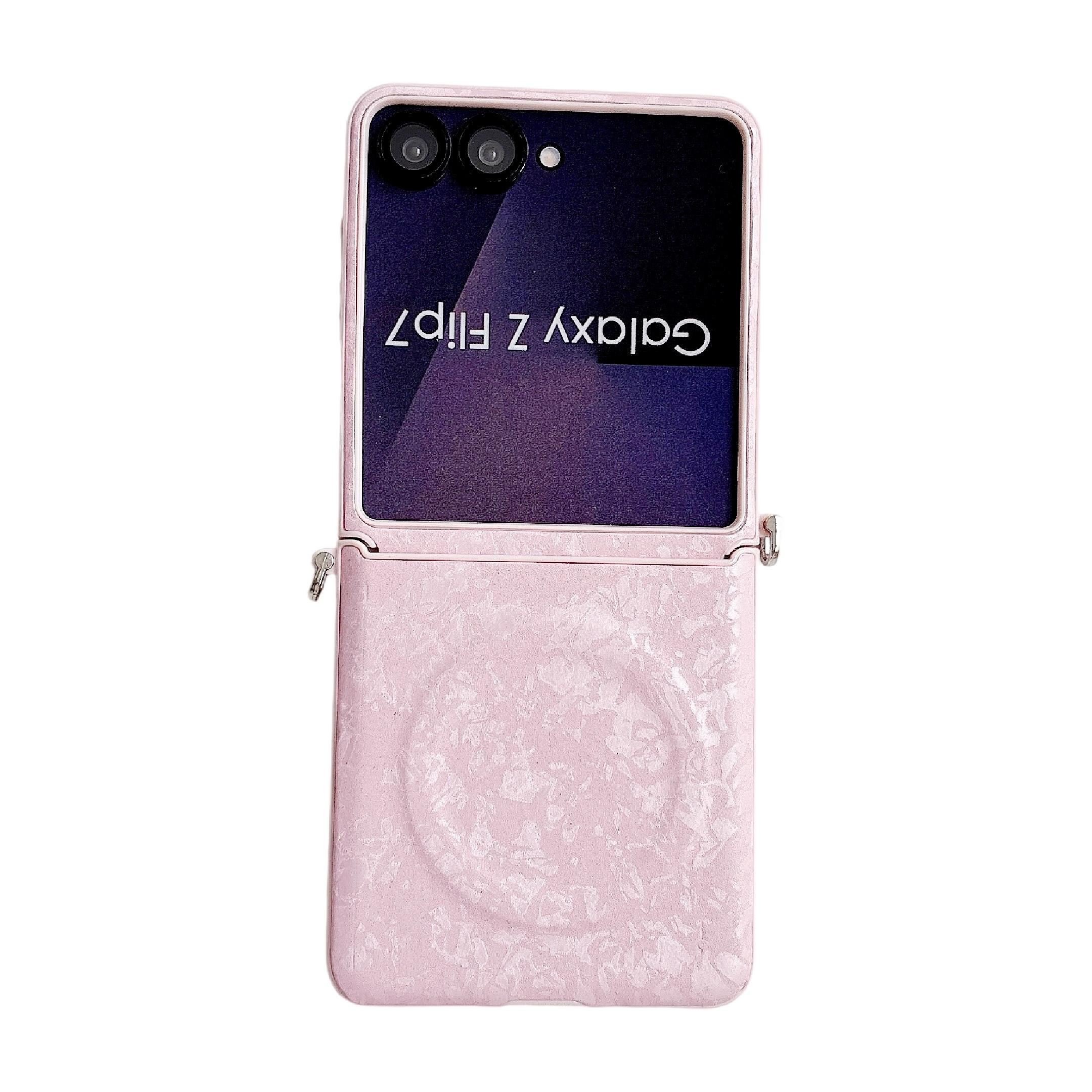

Magnetic Dopamine Color Palette for Magsafe Hinge Protection Phone Case for Samsung Galaxy Z Flip 7 FE 6 5 5G Cover Galaxy Z Flip7 FE рожевий