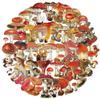 50PCS Vintage Mushroom Graffiti Transparent Stickers Phone Guitar Laptop Notebook Suitcase Cup Waterproof Sticker Decals Toy