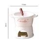 Chocolate Fondue Cup Creative Design Candle Heated Cup Melting Chocolate Mug High Quality Ceramic Hot Pot Set For Family Home