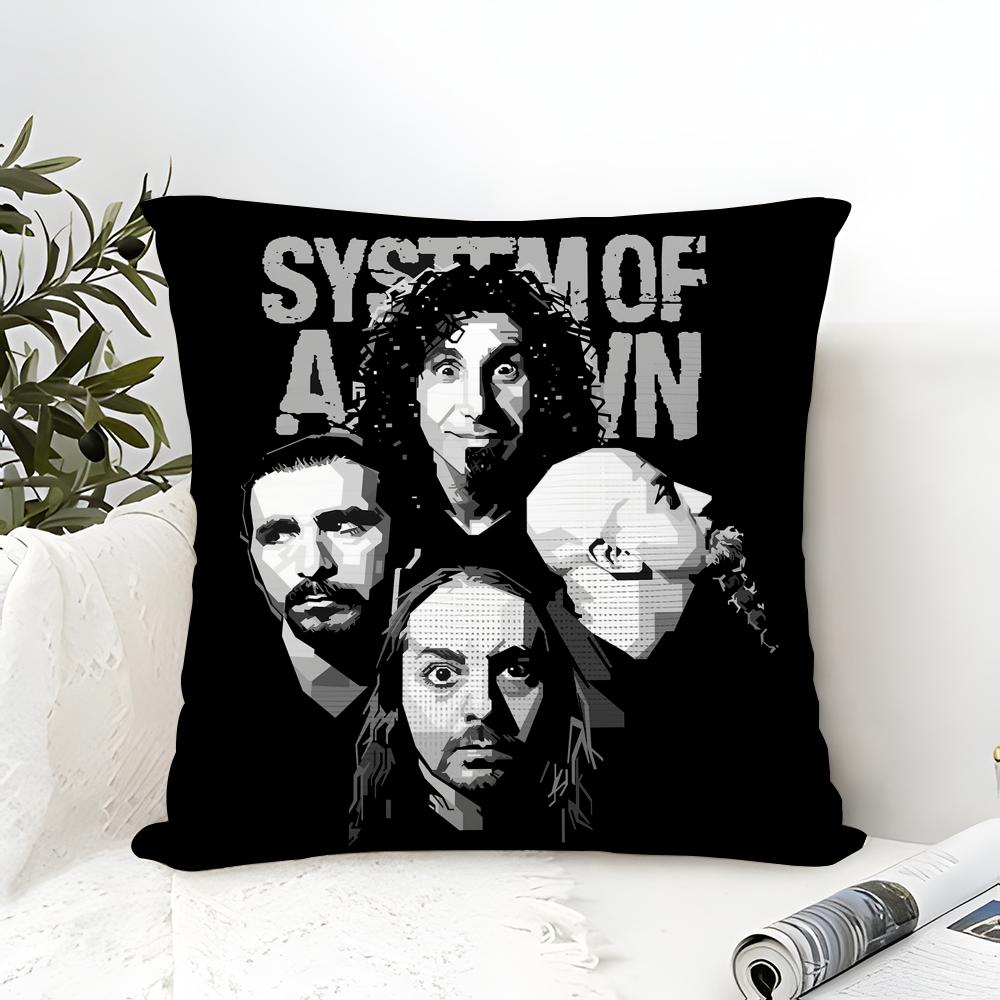 Metal Band System of a Down Pillow Case Cotton Linen Fabric Square Zipper Pillowcase Home Decorative Living Room
