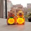 Eye Catching Capybara Key Pendant Playful Light Up Capybara Key Chain Pendant Charm for Backpacks and Everyday Use