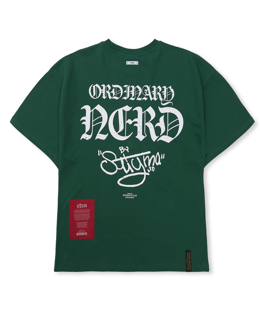 STIGMA Nerd Semi-Oversized T-Shirts Green