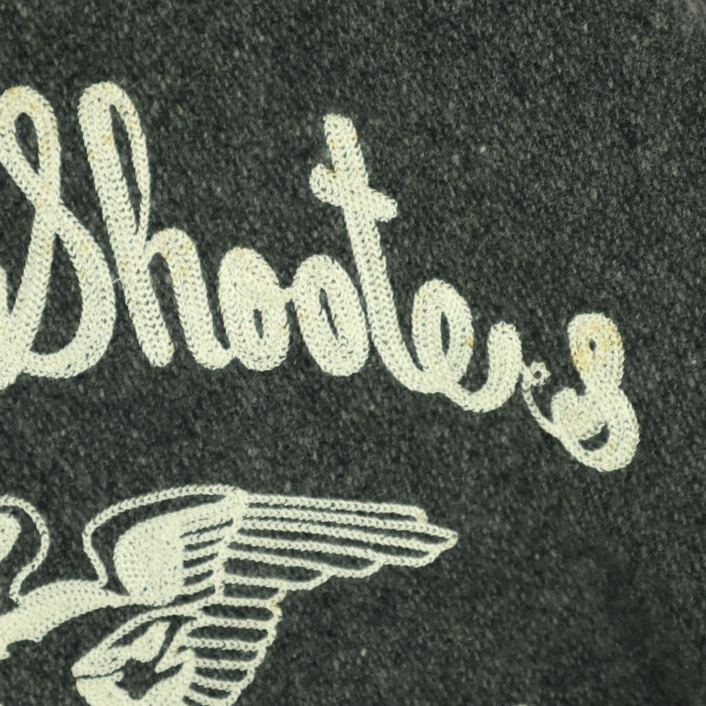 DOG HOUSE Embroidery Chain embroidery Long sleeve Zip jacket M gray Men's Used