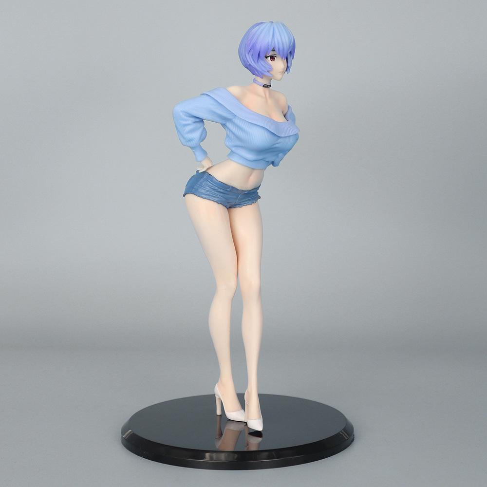 Rei Ayanami Short-haired Schoolgirl Figure: Two-dimensional Standing Pose Desktop Ornament.