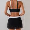 2026 New Women's Two-Piece Swimsuit With Mesh Skirt Sports Bikini High Elasticity Quick Dry Comfortable Nylon Fabric For Swimwear