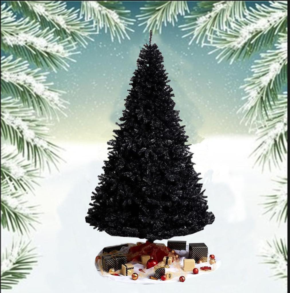 Black PVC Christmas Tree for Hotel Decoration - Large, DIY, Mini, Dense Simulation
