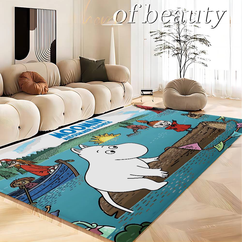 Retro Cute M-Moomins Cartoon Character Kitchen Mat Cheaper Anti-slip Modern Living Room Balcony Printed Modern Home Decor