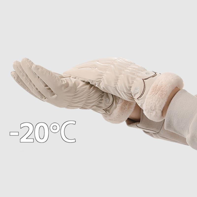 Women Warm Thickened Gloves for Bike Ridings Hiking Ski Gloves Winter Skiing Thermals Gloves Touchscreens Winter Glove