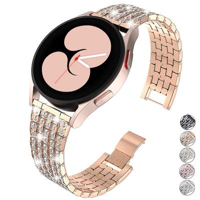 Diamantový pásek pro Samsung Galaxy Watch 7/FE/6/5/pro/4/Classic/3/active 2 Kovový náramek Huawei GT/2/3 pro 6 5 4 20mm 22mm řemínek