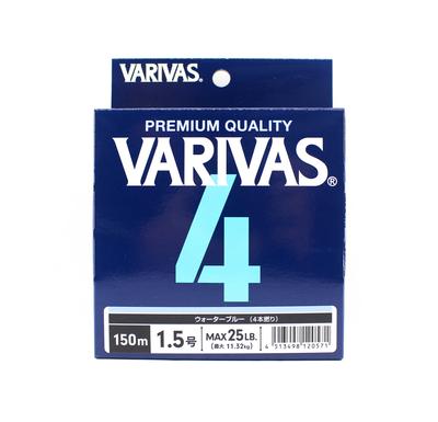 Varivas PE Line Varivas 4 X4 Blue 150 м PE 1.5 Макс. 25 фунтів (0571)
