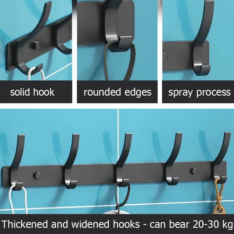 Černá bílá Skládací župan Háčky Věšák na ručníky Věšák na hřebík Háčky na kabáty Držák na oblečení do koupelny Kuchyňské doplňky