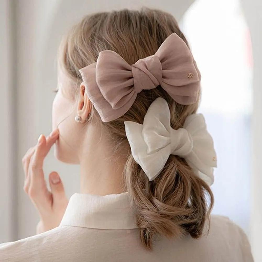 Colored Organza Ribbon Pin JP-22-039AB black