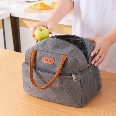 Insulated Lunch Bag For Students Large Capacity Thermal Tote With Waterproof Oxford Fabric Perfect For School Picnics And Outdoor Activities
