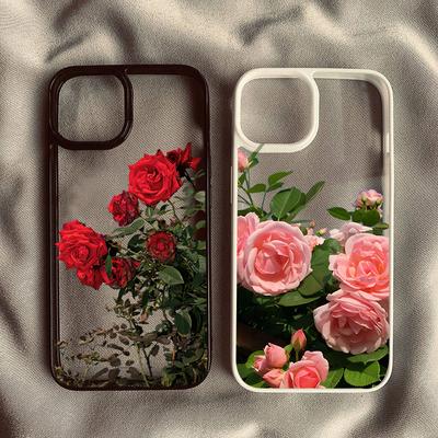 Romantic Roses & Vintage Magnolia Slim Transparent Phone Cases For iPhone 17 16 15 13 12 11 ProMax Pro Plus Slim Phone Shell