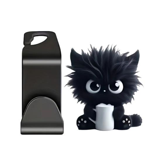 Car Storage Accessories Seat Hook, Cartoon Cat/Dog Pattern Decor, Durable Load Bearing Acrylic Cute Pet Organizer Headrest Hanger, Universal