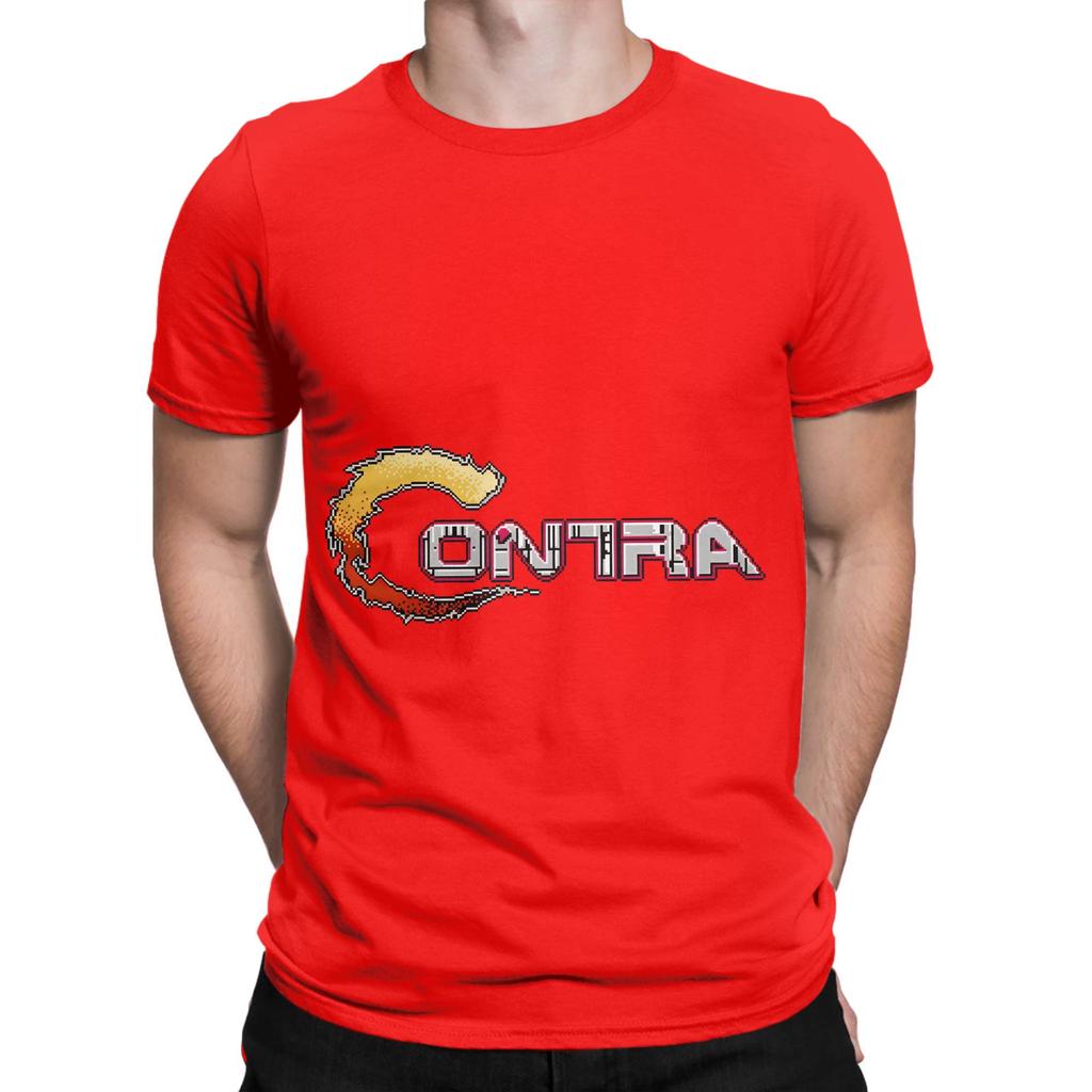 Run N Gun Logo Funny 100 Cotton TShirt Contra NES Tees Tops For Unisex
