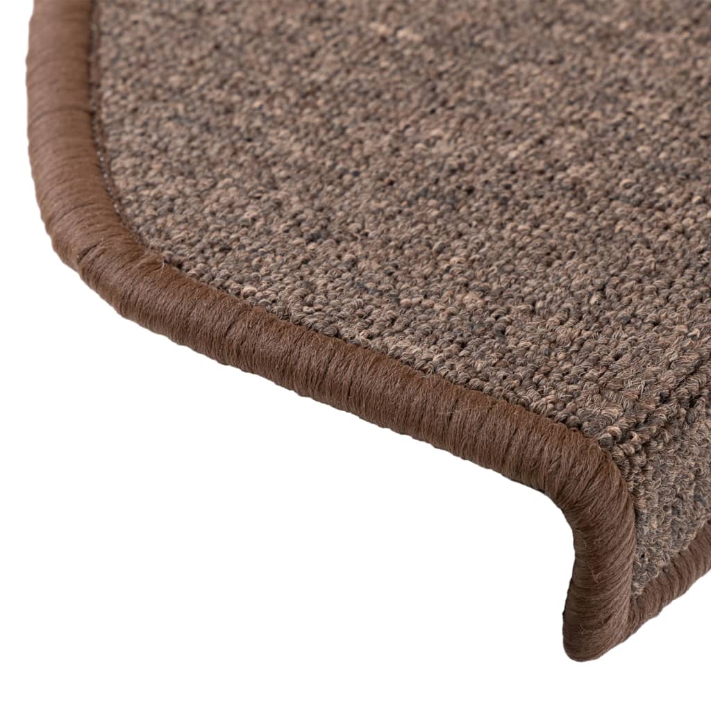Stair Treads 15 Pcs. 65x24x4 cm Coffee Brown Semi Circular Large