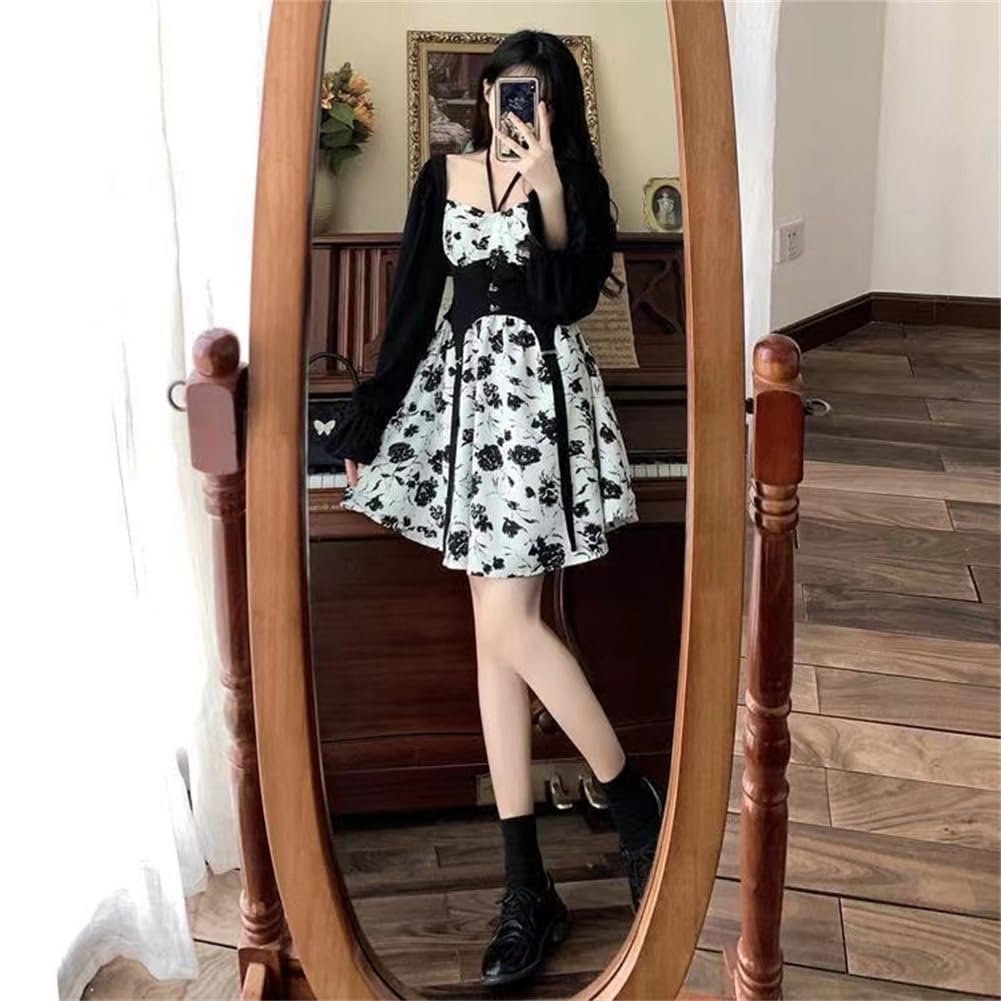 Gotisch Lolita Lang Gotisch Cosplay Schule Alltag Herbst Foto [SDSXZWG] Damenkleid, Spitze, Ärmel, A-Linie, Lolita, Mode, Massenware,