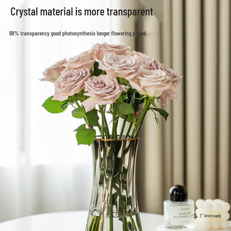 Elegant Small Glass Vase for Fresh Flowers - Perfect for Living Room or Dining Table Decor