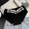 Ladies Summer Pure To Sweet Lace Edge Bow Pure Cotton Soft and Comfortable Low Waist Briefs