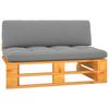 VidaXL Garden Pallet Middle Sofa, Honey Brown Impregnated Pine Wood