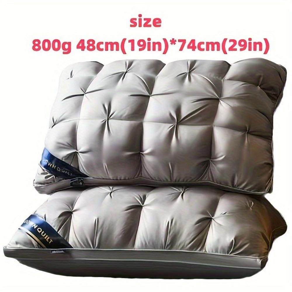 Luxury 5-Star Hotel Quality Pillow, 48*74 Inches - Deep Sleep Neck Support, Non-Collapse High Pillow Core for All Seasons