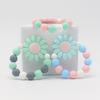 Colorful Bracelet Silicone Teether Chew  Soft Beads Toy Baby
