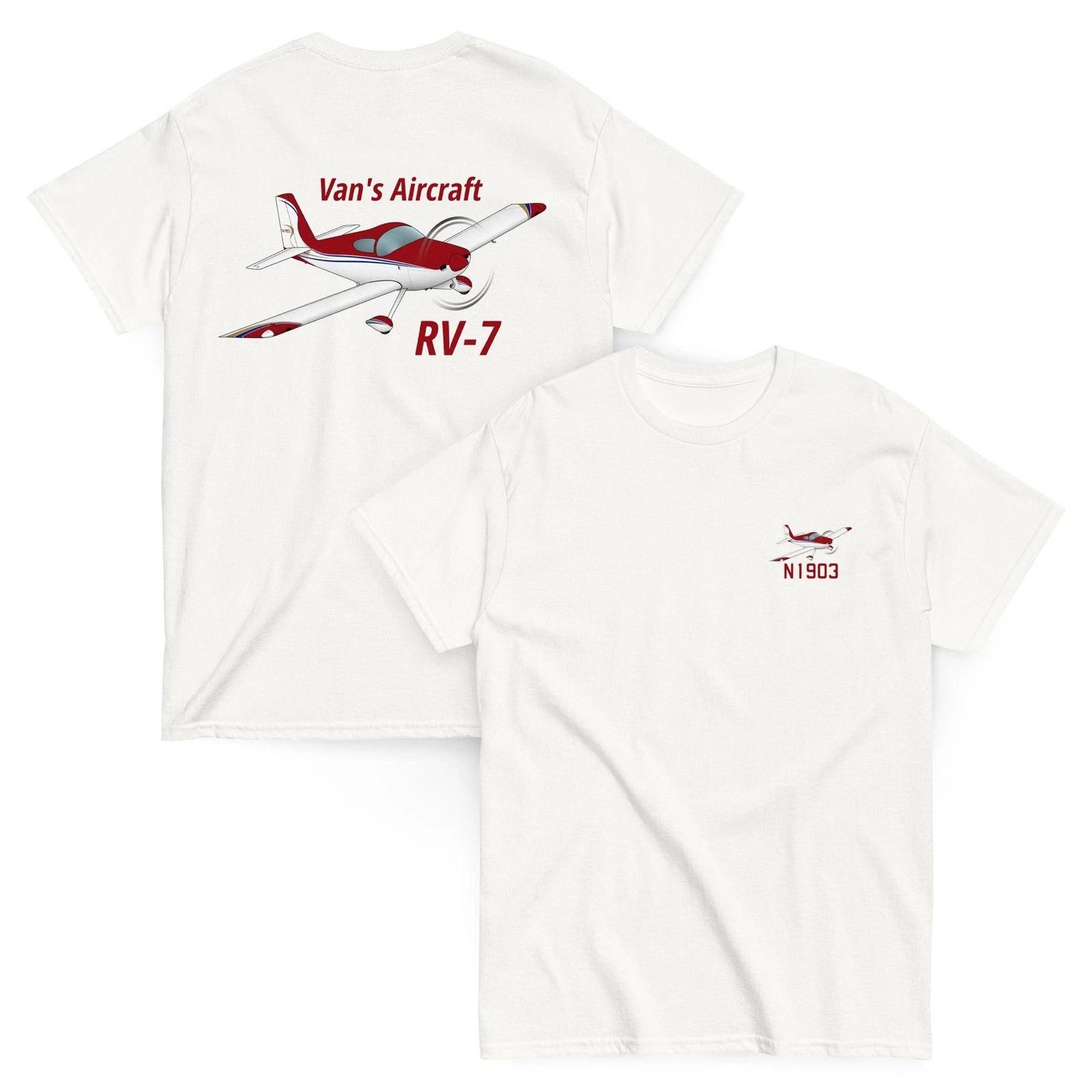 

Van s RV-7 Airplane T-Shirt - Personalized with Your N# - Back & Front XL
