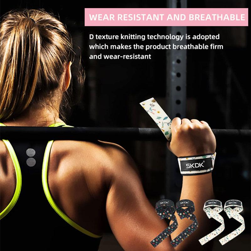 Skdk Cinghie per Sollevamento Pesi Antiscivolo in Silicone Cinghie da Polso per Sollevamento Allenamento della Forza Stacchi da Terra Crossfit Impugnature per Mani Supporto per Polso