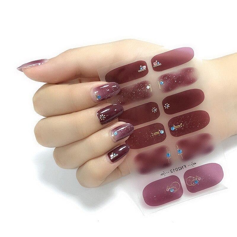 Adesivi per unghie Abbronzanti Moda Copertura completa Adesivi per patch per unghie Manicure Estate Semplice Pellicola per unghie Decalcomanie Arte Accessori fai da te Strumento